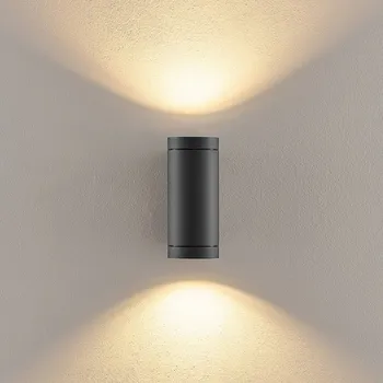 Venkovní osvětlení Deko-Light Venkovní nástěnné svítidlo ShoreLine Pro Round up/down, tmavě šedé, GU10 tmavě šedá 2 x 7,5 W LED - Doprava zdarma