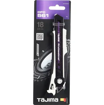 Pracovní nůž Nůž na tapety, zlomené ostří, nůž s čepelí 18 mm a ploutví TAJIMA DFC561