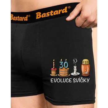 Trenýrky Bastard Evoluce svíčky boxerky Black