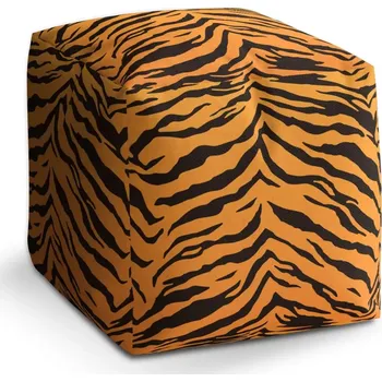 Taburet Sablio Taburet Cube Tygří vzor: 40x40x40 cm