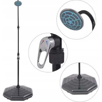 Zahradní sprcha Solární zahradní sprcha černá 20 l, výška 214 cm, průměr základny 67,8 cm