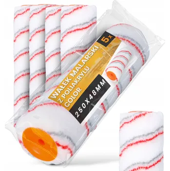 Malířský váleček 5x VÁLEČEK MALÍŘSKÝ 25 cm Pro Malování Stěn, Barev a Laků - Náhradní Vložka SH-T