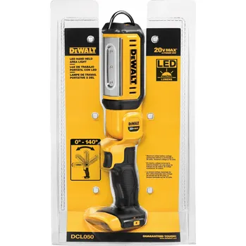 Svítilna KLOUBOVÁ AKUMULÁTOROVÁ SVÍTILNA 18V LED S REGULACÍ BEZ AKU DEWALT