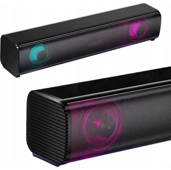 N170 PODSVÍCENÝ ČERNÝ SOUNDBAR K PC A LAPTOPU DRÁTOVÝ REPRODUKTOR