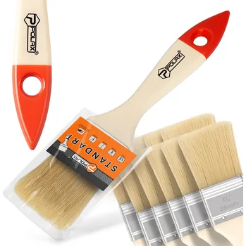 Malířský štětec 10x PLOCHÝ ŠTĚTEC Malířský 38 mm UNIVERZÁLNÍ pro Malování Barev Laků Z1-P