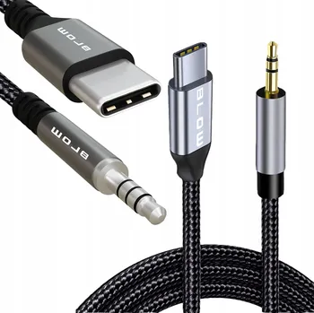 Kabel Blow 66-168# minijack (3,5 mm) - USB typ C 1 m