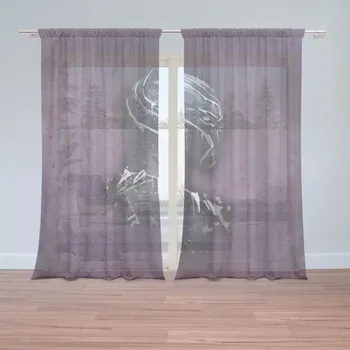 Záclona Sablio Záclony BLACK PANTHER z profilu Fialový mlhavý: 2ks 150x250cm