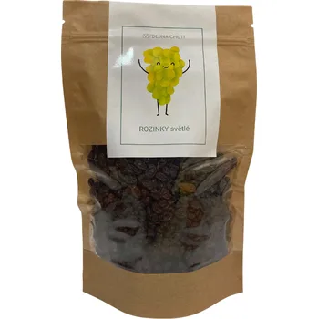 Výdejna chutí | Nesířené světlé rozinky (odrůda Sultana) ruční sběr • přímo od řeckého pěstitele • sušené na slunci • bez přidaného cukru • 500 g