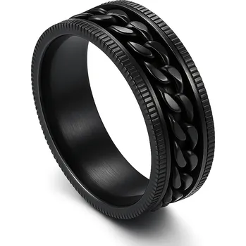 Prsten Ocelový prsten řetízek - 60