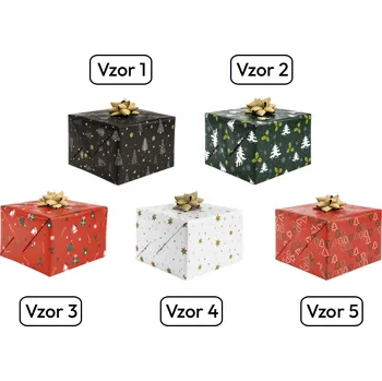 Balící papír Dárkový Papír P2_GW_13 Vánoční 0,7 m x 2 m Vzor 2