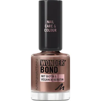 Přípravek na nehty Manhattan - Lak na Nehty Wonder'Bond 007 Penny Brown, hnědý lak 12 ml