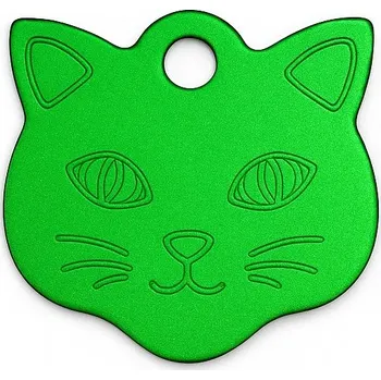 psí známka Známka pro kočky s gravírováním - Zelená