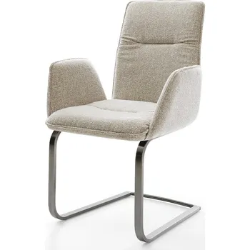 Jídelní židle DELIFE Jídelní židle Vinja-Flex tkanina Měkký béžová jídelní židle plochý grafit