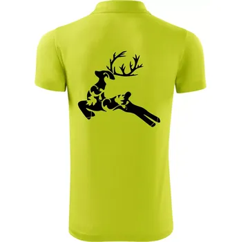 Pánská košile Laň z listů - Polokošile Victory sportovní (dresovina) - S ( Limetková )