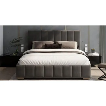 Postel Čalouněná postel AUSTIN 180x200cm Tmavě šedá Paris s úložným prostorem kovový rošt