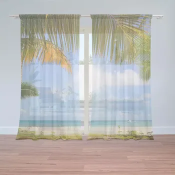 Záclona Sablio Záclony Pláž: 2ks 150x250cm