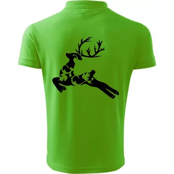 Pánská košile Laň z listů - Polokošile pánská Pique Polo 203 - 5XL ( Apple Green )