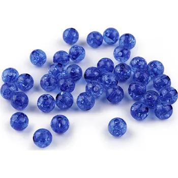 Korálek Plastové korálky kraklované Ø8 mm, Balení 500 g, Varianta 12 (3) zelená