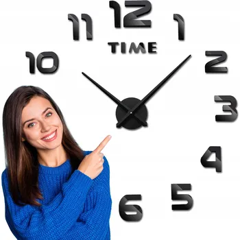 Hodiny Nástěnné hodiny Gockowiak černé moderní 3D 65-130 cm