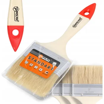3x PLOCHÝ ŠTĚTEC Malířský 75 mm UNIVERZÁLNÍ Pro Malování Barev Laků Z1-P