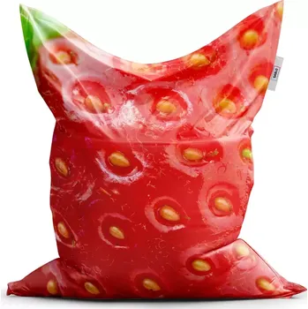 Sedací pytel Sablio Sedací vak Classic Detail jahody - 150x100 cm