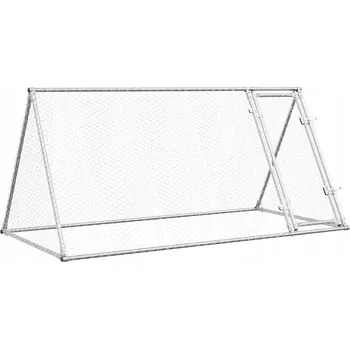 Klec pro kuřata 200 x 105 x 91 cm, stříbrná, ocel