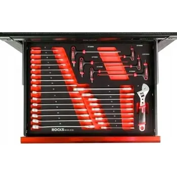 Klíč SADA OČKOPLOCHÝCH KLÍČŮ 6-22 MM, IMBUSOVÝCH A STAVITELNÝ KLÍČ, 31 KČŮ