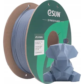 Filament ESun PLA filament Matte tmavě šedá 1.75mm/1kg
