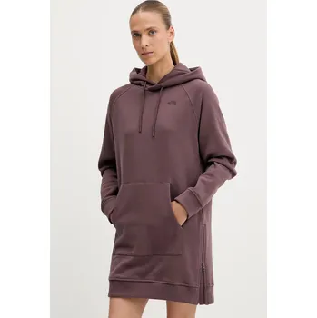 Dámské šaty Bavlněné šaty The North Face NF0A8E48BQ71 burgundské 93X, vel. S