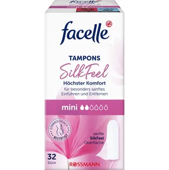 Menstruační tampony Facelle Tampony s hladkým povrchem SilkFeel mini 32 ks z Německa