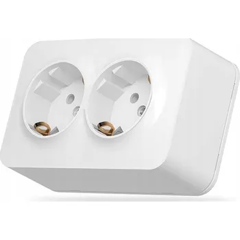 Elektrická zásuvka Dvojitá zásuvka na omítku Schuko IP20 bílá VIDEX BINERA