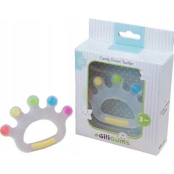 Hračka pro kojence GiliGums Silikonové kousátko ve tvaru korunky pro miminka od 3 měsíců