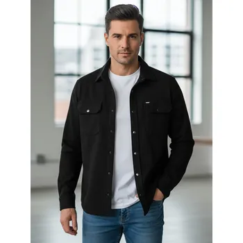 Pánská větrovka Pánská černá košilová bunda VSB CASUAL, VELIKOST 2XL