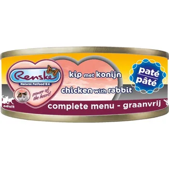 Krmivo pro kočku Mokré krmivo pro kočky Renske Cat fresh meat paštika s kuřecím a králičím masem 70g