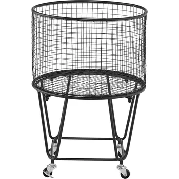 Koš na prádlo Vevor Vozík na prádlo a nákup 360° kolečka, 27 KG nosnost, uhlíková ocel