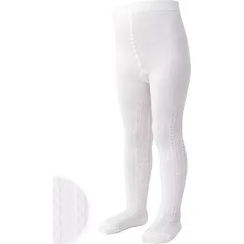 Dívčí oblečení DÍVČÍ PUNČOCHÁČE VZOROVANÉ KOSTKOVANÉ SMILE 071 bílá 80-86