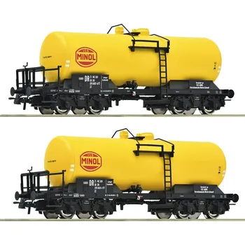 Vláček a vláčkodráha Roco Sada 2 ks cisternových vagónů Minol, DR - 6600199
