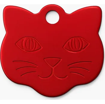 psí známka Známka pro kočky s gravírováním - červený