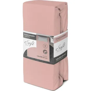 Prostěradlo Jersey prostěradlo SOFT 200x160 cm + 25cm - růžové