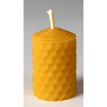 Svíčka Pleva Svíčka ze včelího vosku, šíře 30 mm, výška 33 mm