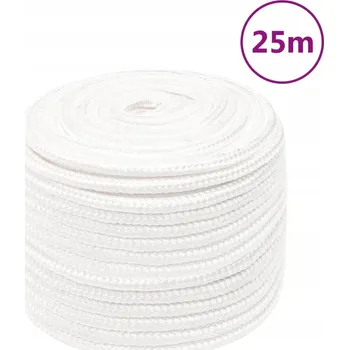 Železářství Polypropylenové lano 25 m, 12 mm, bílé, nosnost 930 kg