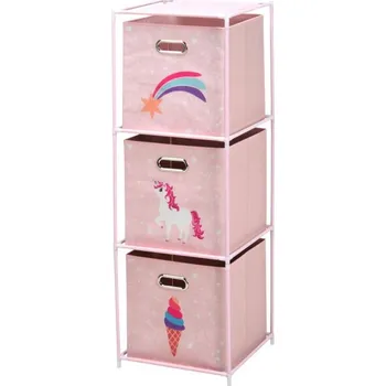 Knihovna Regál Storage Solutions 35 x 35 x 102 cm růžový