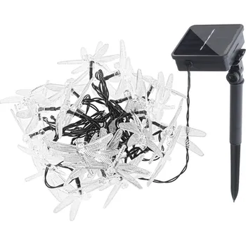 Venkovní osvětlení Solární zahradní osvětlení vážky 6,5 m 30LED teplá bílá KX4968