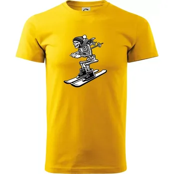 Pánské tričko Ski kostra - Triko extra velké (5-8XL) - 7XL ( Žlutá )