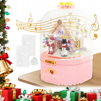 ostatní stavebnice HRACÍ SKŘÍŇKA ŚWIĄTECZNA STAVEBNICE CHOINKA S AUTOMATICKÝM SNĚHEM, ROZTOMILÝ DÁREK