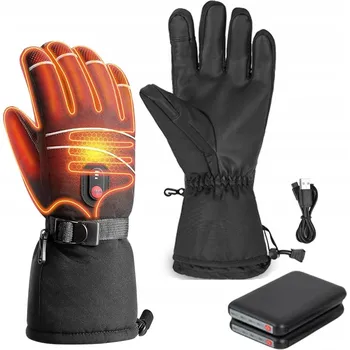 Rukavice VYHŘÍVANÉ ZIMNÍ RUKAVICE LYŽAŘSKÉ 3 ÚROVNĚ OHŘEVU