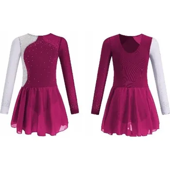 Body BALETNÍ TRIKOT S TYLOVOU SUKÝNKOU ASYMETRICKÝ STŘIH R170