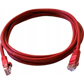 Síťový kabel Patchcord UTP 5e 1m červený ART oem