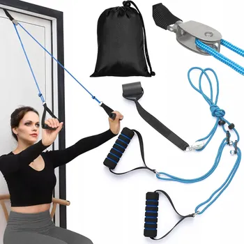 POPRUHY FITNESS PÁSY NA CVIČENÍ TRÉNINK NA RAMENA S BLOČKY