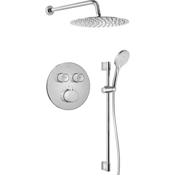 Vodovodní baterie Sapho SMART SELECT podomítkový sprchový set s termostatickou baterií, 2 výstupy, posuvný držák sprchy, chrom RP032-02